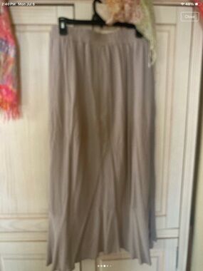 I.N. Studio Taupe Maxi Skirt - Flowing A-Line